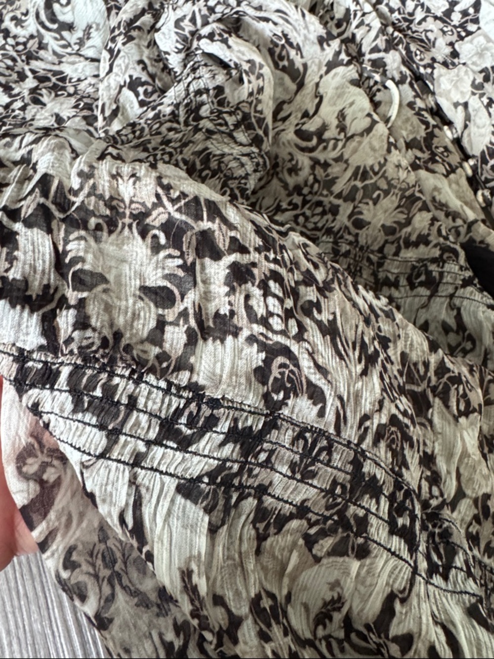 Anthropologie The Marais Printed Chiffon Maxi Dress Floral 2X Rabbits boho flowy - Picture 11 of 11